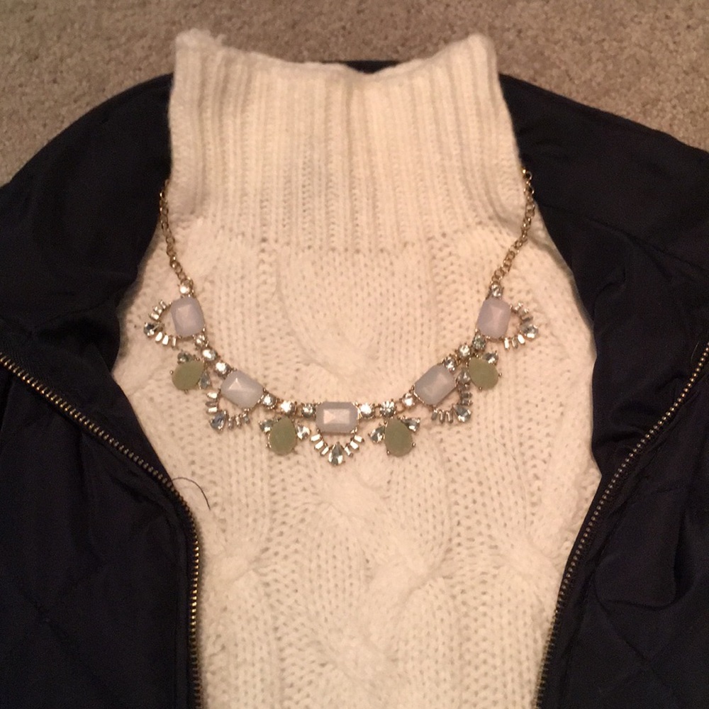 Icey blue statement necklace